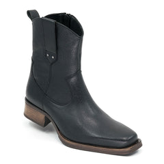 1743 Media Bota Cowboy Stone Negro
