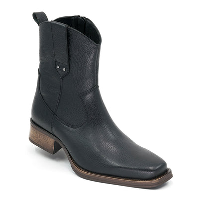 1743 Media Bota Cowboy Stone Negro