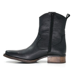 1743 Media Bota Cowboy Stone Negro