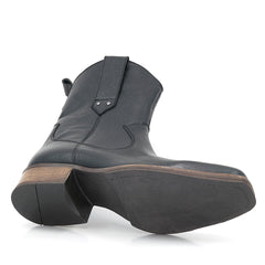 1743 Media Bota Cowboy Stone Negro